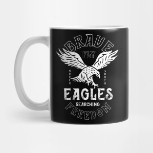 Brave Eagles Fly for Freedom Patriotic USA American Eagle Mug